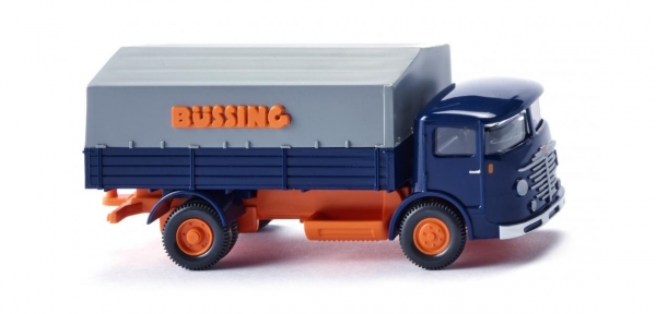 Wiking 047601 H0 Pritschen-Lkw (Büssing 4500) - blau/orange