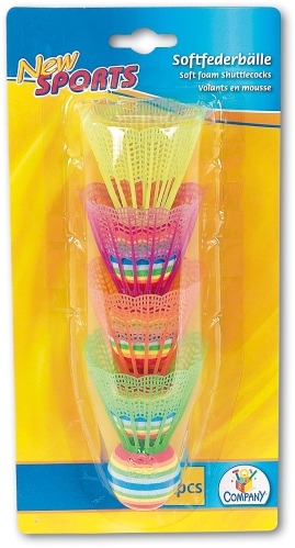 Vedes 74101364 New Sports Soft-Federbälle, bunt, 4 Stück