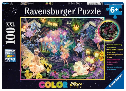 Ravensburger Kinderpuzzle 13293 - Leuchtende Waldfeen - 100 Teile Puzzle für Kinder ab 6 Jahren - Le
