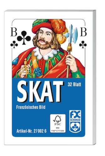 Ravensburger 27002 Klassisches Skat, Französisches Bild, 32 K. Faltschachtel