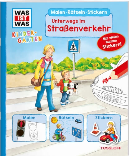 Tessloff WAS IST WAS Kindergarten: Unterwegs im Straßenverkehr, Taschenbuch, 24 Seiten, ab 3 Jahren