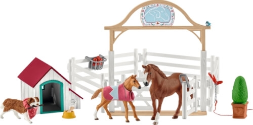 Schleich Horse Club 42458 Hannahs Gastpferde mit Hündin Ruby