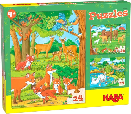 Haba 305468 Puzzles Tierfamilien