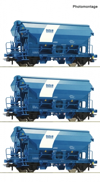 Roco 6600134 3-tlg. Set: Schwenkdachwagen, Duslo