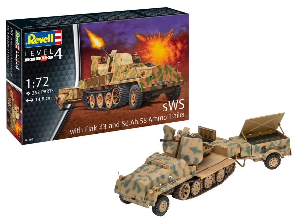 Revell 03293 sWS mit Flak-Aufbau als Sfl. mit 37cm Flak 43