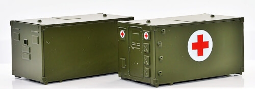 NPE NV23445 H0 BW-Kabinen Typ FM2 2er-Pack olivgrün