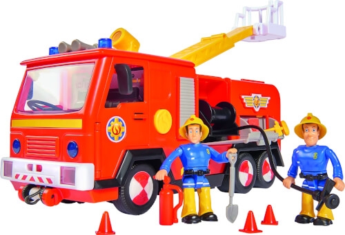 Simba Dickie 109251036 Simba Feuerwehrmann Sam - Feuerwehrauto ''Jupiter 2.0'' mit 2 Figuren (Sam, E