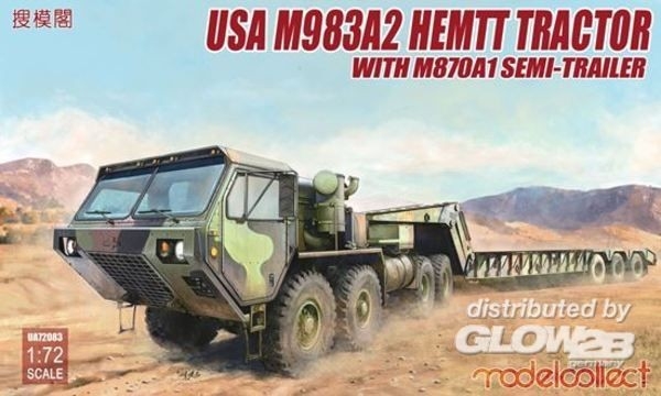 Modelcollect UA72083 USA M983A2 HEMTT Tractor & M870A1 Semi- -trailer 1:72
