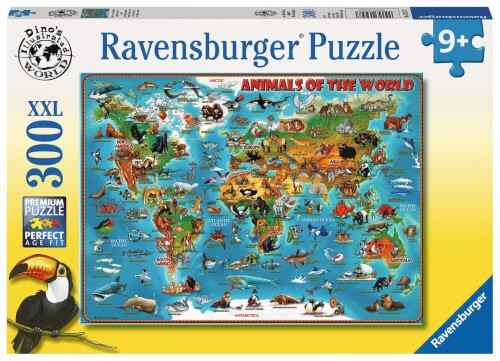 Ravensburger 13257 Puzzle Tiere rund um die Welt 300 Teile XXL