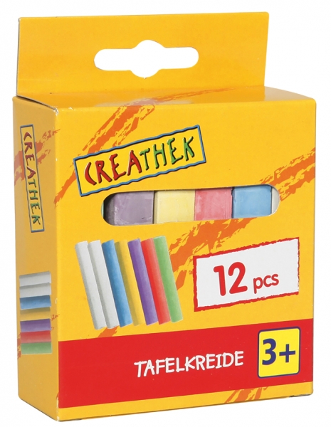 Vedes 65782359 Creathek Tafelkreide, bunt 12 Stück