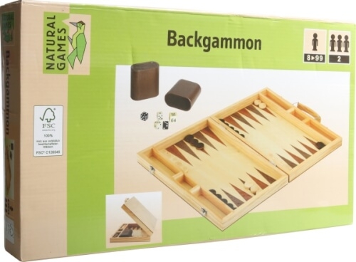 Natural Games Backgammon 38 x 22 x 5 cm