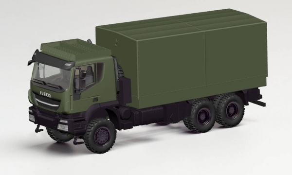 Herpa 746762 Iveco Trakker 6x6 Pritsche/Plane Bundeswehr