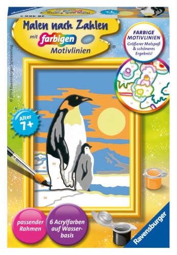 Ravensburger 284665 Malen nach Zahlen Süße Pinguine 