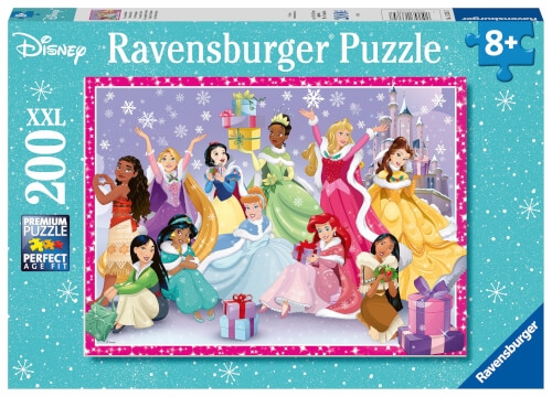 Ravensburger Kinderpuzzle 13385 - Ein zauberhaftes Weihnachtsfest - 200 Teile XXL Disney Princess Pu