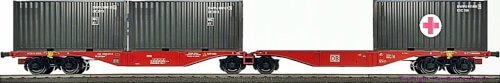 ACME AC90163 H0 Gelenk-Containertragwagen Bauart Sggrss 80 der DBAG, Epoche 5/6, beladen mit 2 x 20f