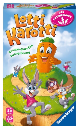Ravensburger 20962 - Lotti Karotti, das Hasenrennen - Mitbringspiel für Kinder und Familien ab 4 Jah