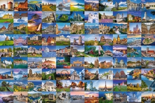 Ravensburger 17080 Puzzle: 99 Beautiful Places in Europe, 3000 Teile