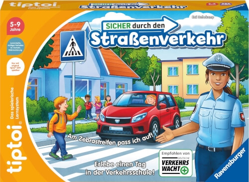 Ravensburger tiptoi Spiel 00173 - Sicher im Straßenverkehr - Lernspiel ab 4 Jahren, lehrreiches Verk