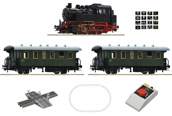 Roco 5100001 Analog Start Set: Dampflokomotive BR 80 mit Personenzug
