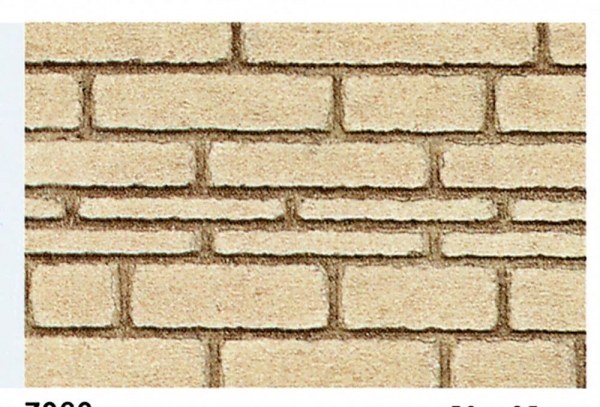 Heki 70602 Behauene Natursteinmauer 0/1/H0, 50x25 cm, 2 Stück