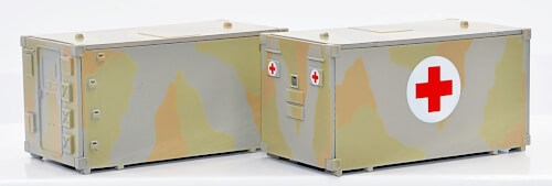 NPE NV23449 H0 BW-Kabinen Typ FM2 2er-Pack Tarn. Wüste
