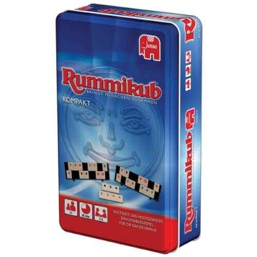 Jumbo 03817 - Original Rummikub Kompakt in Metalldose, für 2-4 Spieler, ab 8 Jahren