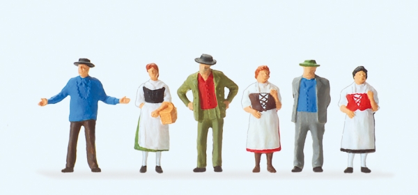 Preiser 14048 Ländliche Marktbesucher