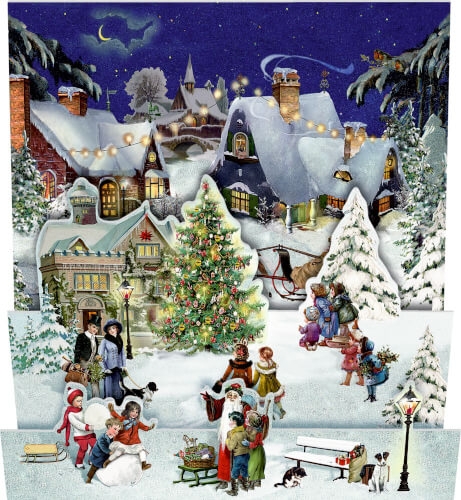 Coppenrath 72271 Nostalgische Winterwelten, Mini-Adventskalender-Sort. (Behr)