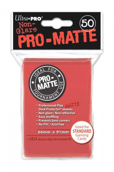 Amigo 82650 Red Pro-Matte Sleeves (50)