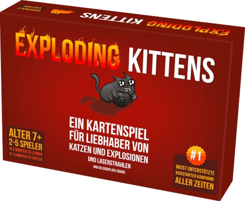 Asmodee ASMD0007 Exploding Kittens, Kunststoff, ab 7 Jahren, 2-5 Spieler
