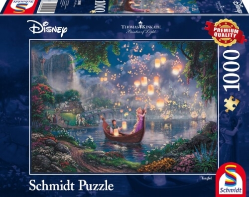 Schmidt Puzzle 59480 Thomas Kinkade Disney Rapunzel, 1000 Teile, ab 12 Jahre