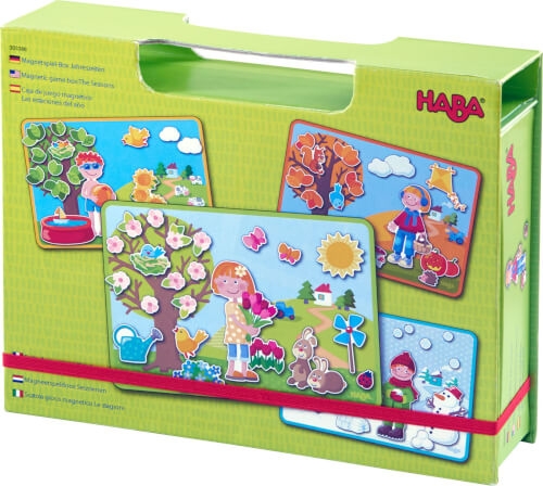 Haba 1303386001 Magnetspiel-Box Jahreszeiten