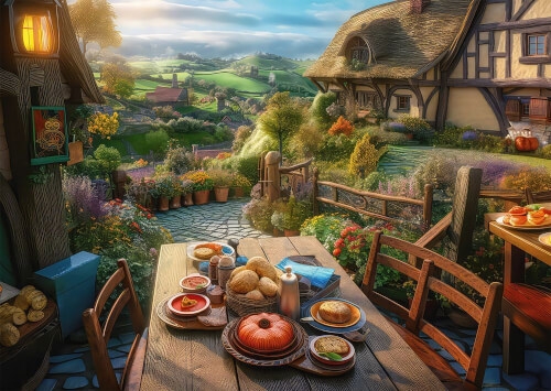 Schmidt Spiele 59763 Frühstück mit Aussicht, Puzzle 1.000 Teile
