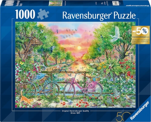 Ravensburger 12001089 Puzzle Verträumte Fahrräder in Amsterdam 1000 Teile