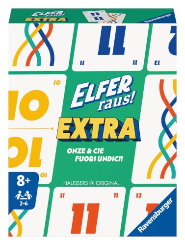 Ravensburger 20946 - Elfer raus! Extra, Kartenspiel für 2-6 Spieler, Klassiker ab 8 Jahren, Extra Ed
