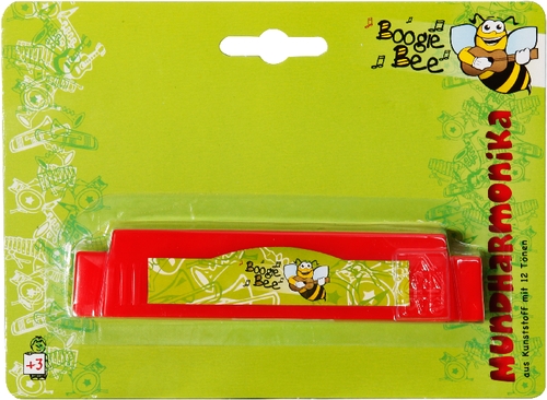 Vedes 68501342 Boogie Bee Mundharmonika, 12 Noten, rot