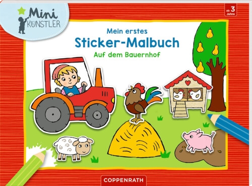 Coppenrath 63516 Mein 1. Sticker-Malbuch - Auf dem Bauernhof (Mini-Künstler)