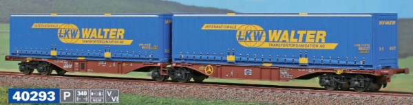 ACME AC40293 H0 Containertragwagen Typ Sggmrss 90 Doppelmodul Touax mit Wechselpritschen, privat,