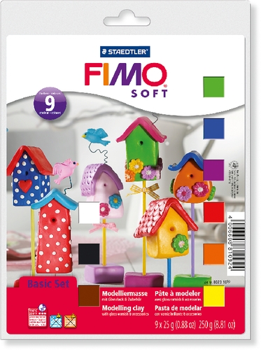 Staedtler 802310 Filly FIMO soft Grundkasten 9 Blöcke á 25 g