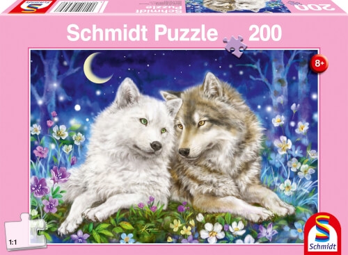 Schmidt Spiele 56469 Puzzle Kuschelige Wolfsfreunde 200Teile