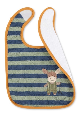 Sterntaler 7052176 Plastik-Klettlätzchen Emmilius mittelblau
