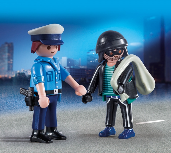 Playmobil 9218 Duo Pack Polizist und Langfin