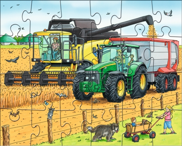Haba 300444 Puzzles Traktor und Co.