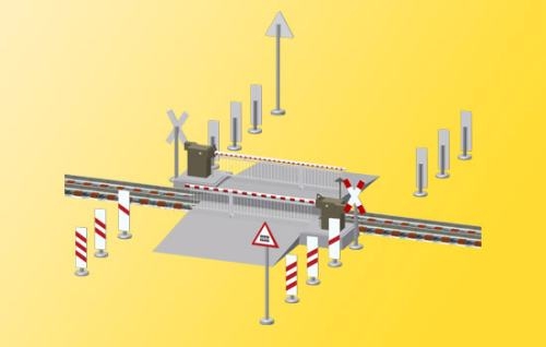 Viessmann 5104 H0 Bahnschranke mit Behang, vollautomatisch