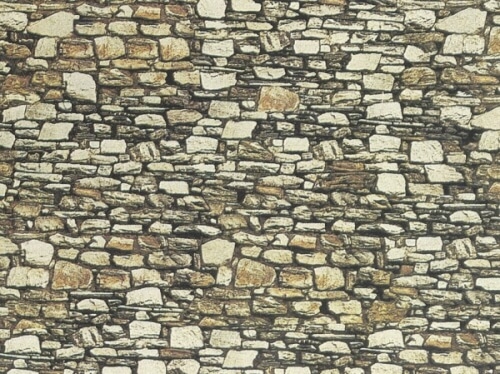 Noch 57720 H0,TT Mauerplatte Basalt 64x15cm