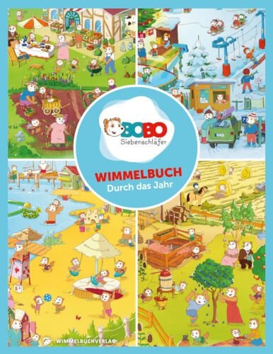 Adrian & Wimmelbuchverlag 9783985850334 Durch das Jahr mit Bobo Siebenschläfer Wimmelbuch