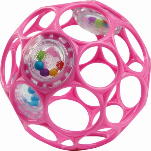 Scandinavian Baby Products OB-12030 Oball Rattle 10 cm - Pink