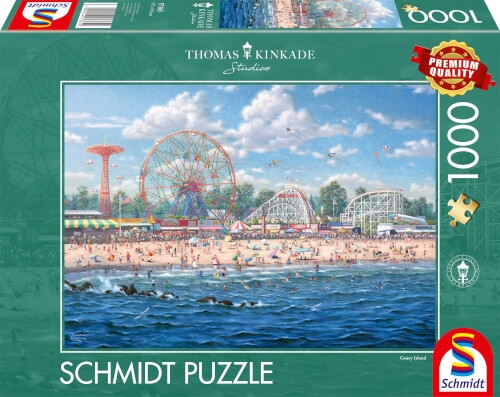 Schmidt Spiele 57365 Coney Island, Thomas Kinkade Collection Puzzle 1.000 Teile