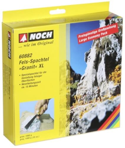 Noch 60882 Felsspachtel XL Granit , grau, 1000 g