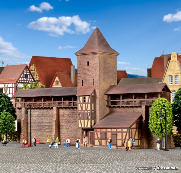 Kibri 7108 N Wehrturm mit Mauer in Rothenburg